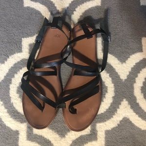H&M Leather Strappy Sandals